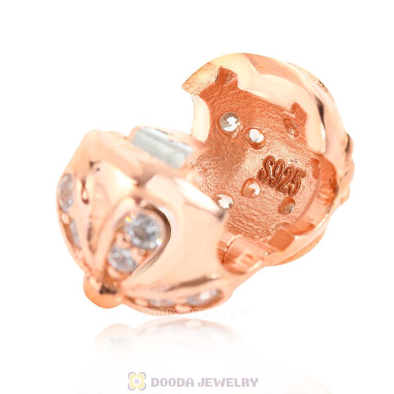 Rose Gold Dazzling Daisies Clip Charm