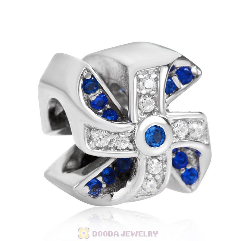 Kid Game Windmill Charm with Cubic Zirconia