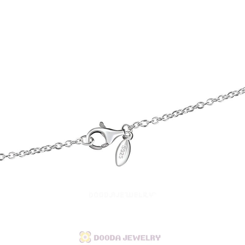Platinum Plating Basic Necklace with Lobster Clasp