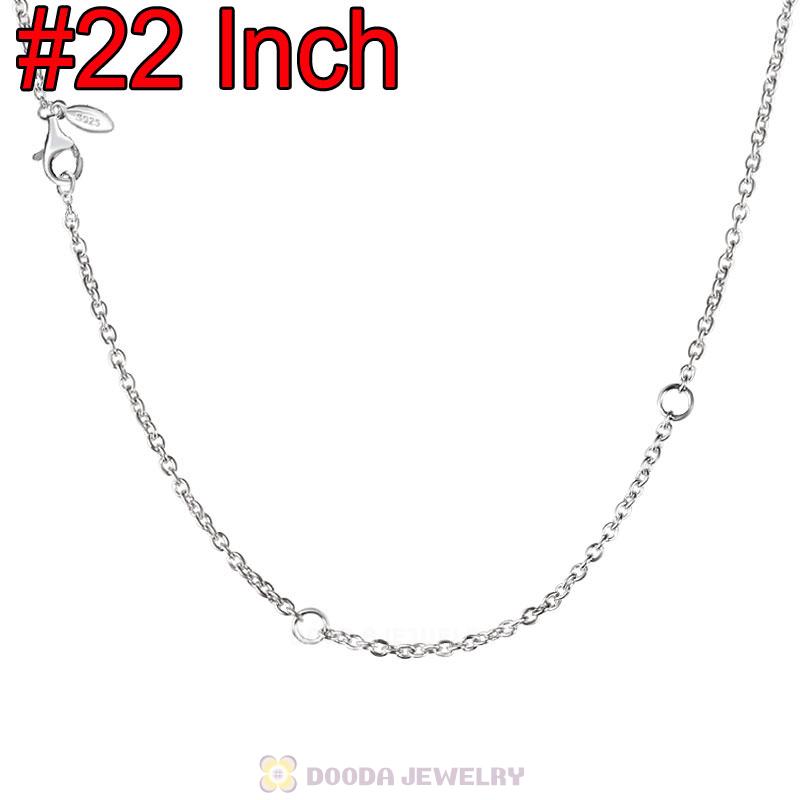 Platinum Plating Basic Necklace with Lobster Clasp