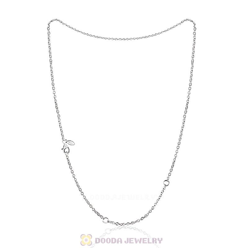 Platinum Plating Basic Necklace with Lobster Clasp