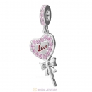 Dangle Fairy Wand Charms with CZ