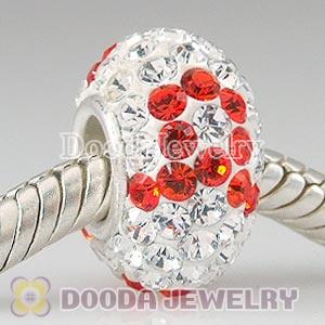 Fashion Jewelry Silver Charms with 90 pcs crystal rhinestones