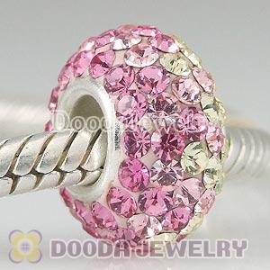 Fashion Jewelry Silver Charms with 90 pcs crystal rhinestones