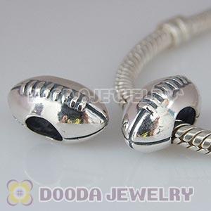 925 Sterling Silver football Charms Beads For Sports