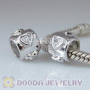 925 Sterling Silver Charms with Love Stone