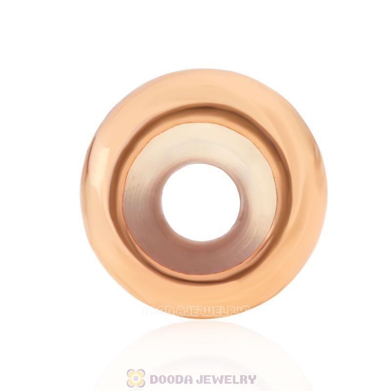 Rose Gold Rubber Stopper Beads