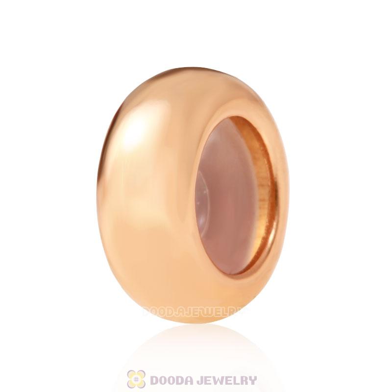 Rose Gold Rubber Stopper Beads
