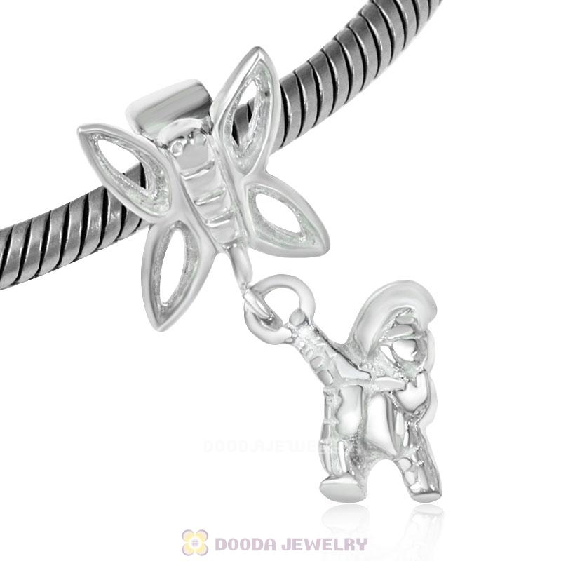 Solid Sterling Silver Charm Jewelry Butterfly Charms Dangle Horse