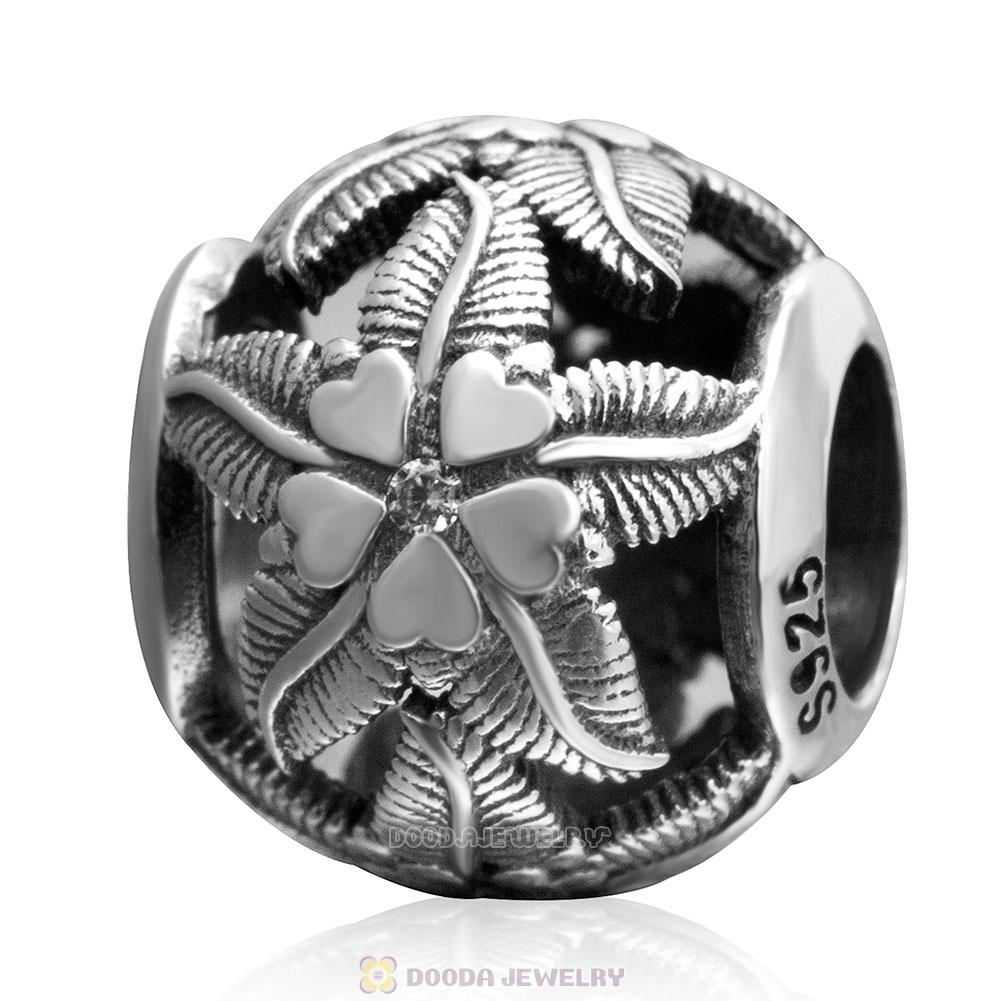 Starfish Charm Antique 925 Sterling Silver