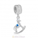 Solid Sterling Silver Charm Jewelry Beads Dangle Enamel cockhorse