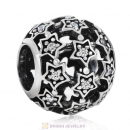 Shimmering Star Charm Bead with Clear CZ