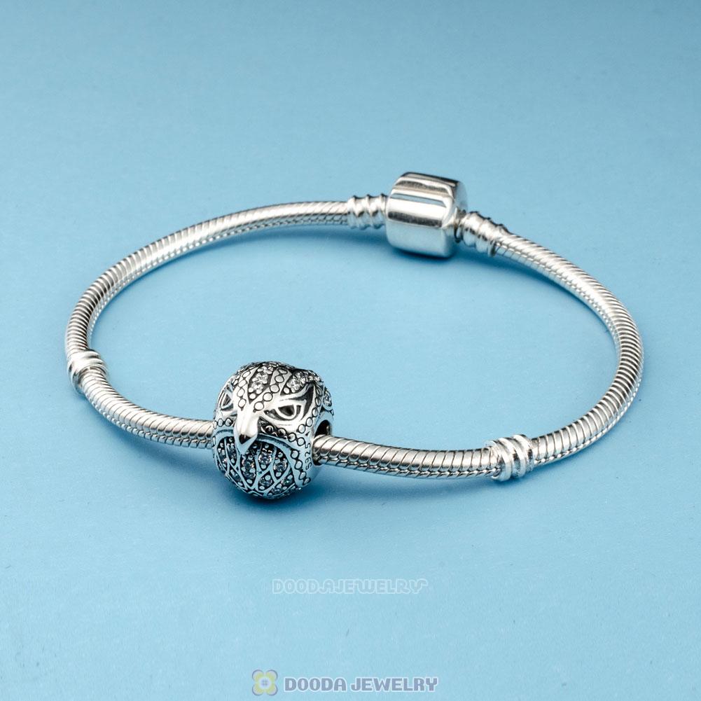 Cubic Zirconia Eagle Charms 925 Sterling Silver
