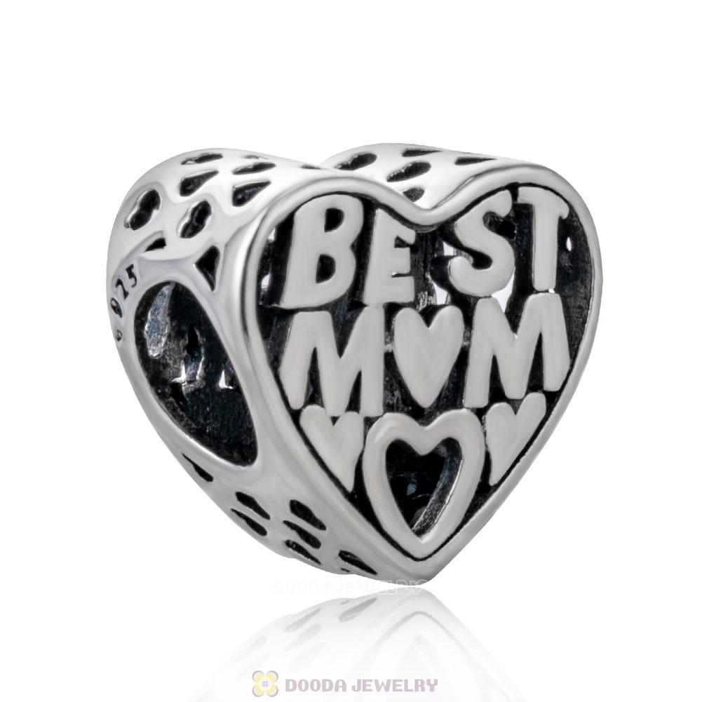 Best Mom Motherly Love Openwork Charm