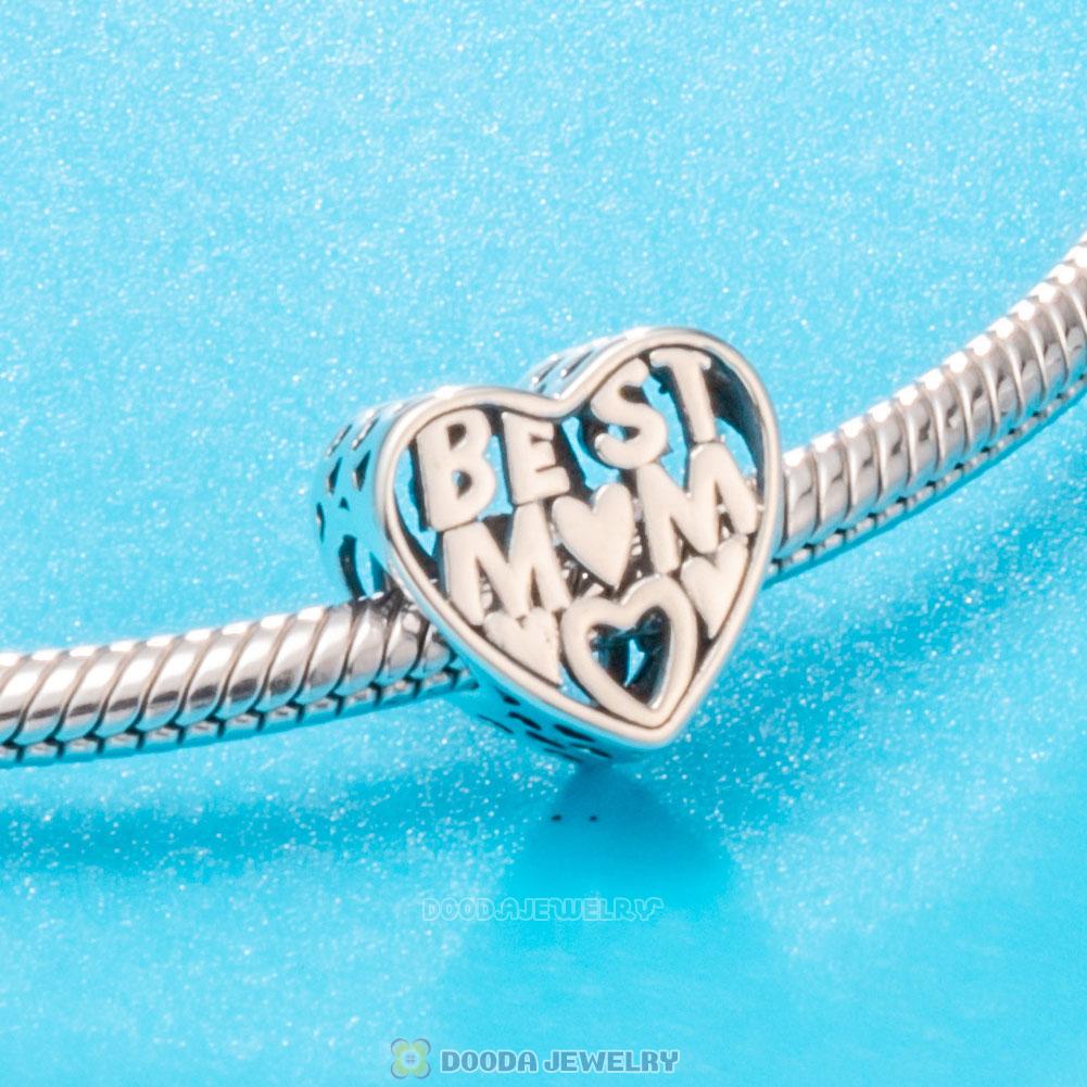 Best Mom Motherly Love Openwork Charm
