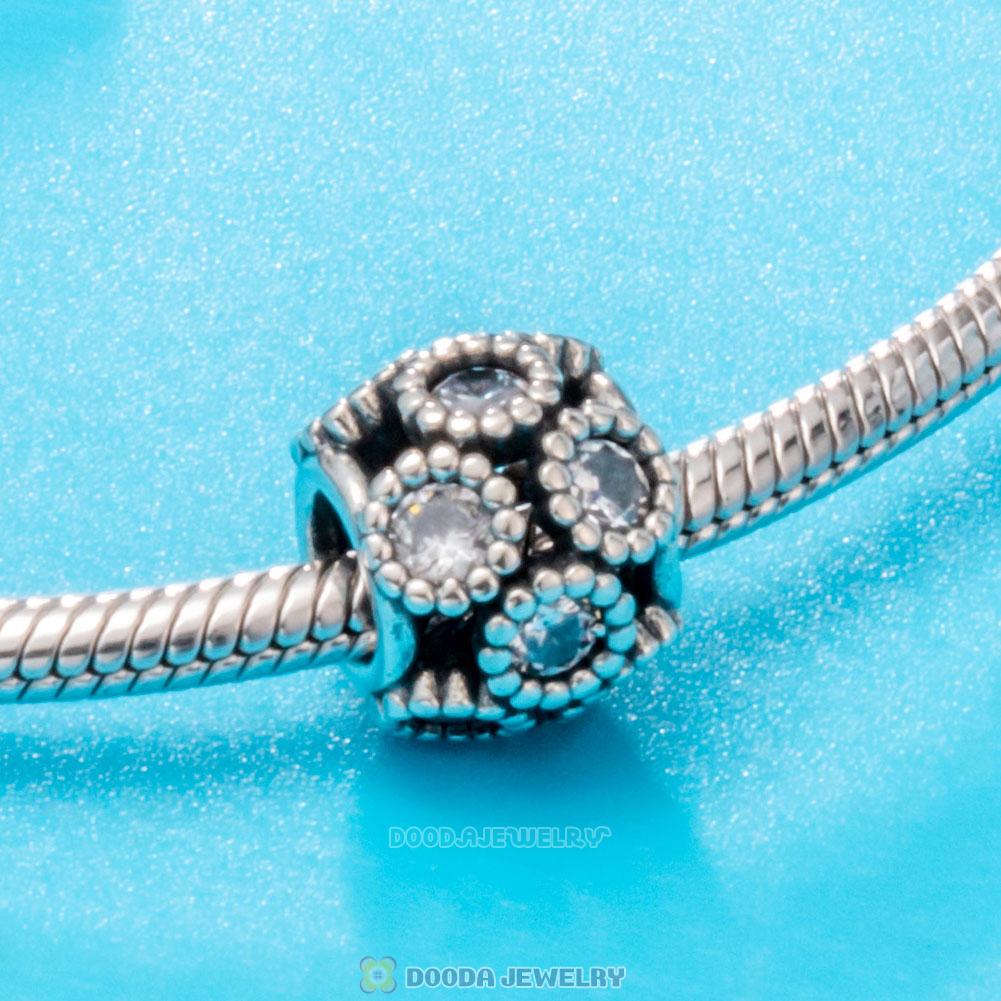 Openwork Sparkling Circles Charm with Clear CZ