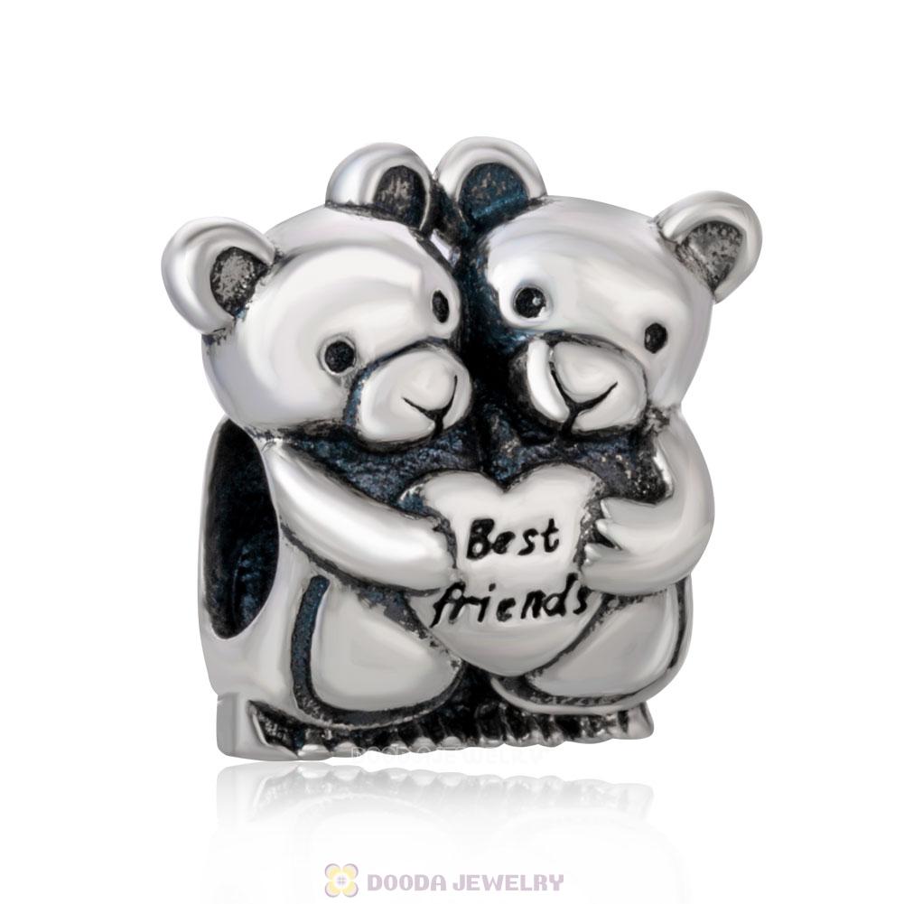 Best Friend Bear Charms Forever Friendships Beads