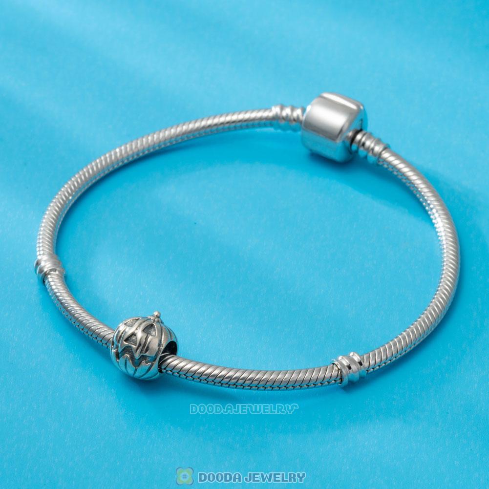 European Sterling Silver Jack-O-Lantern Beads For The Halloween