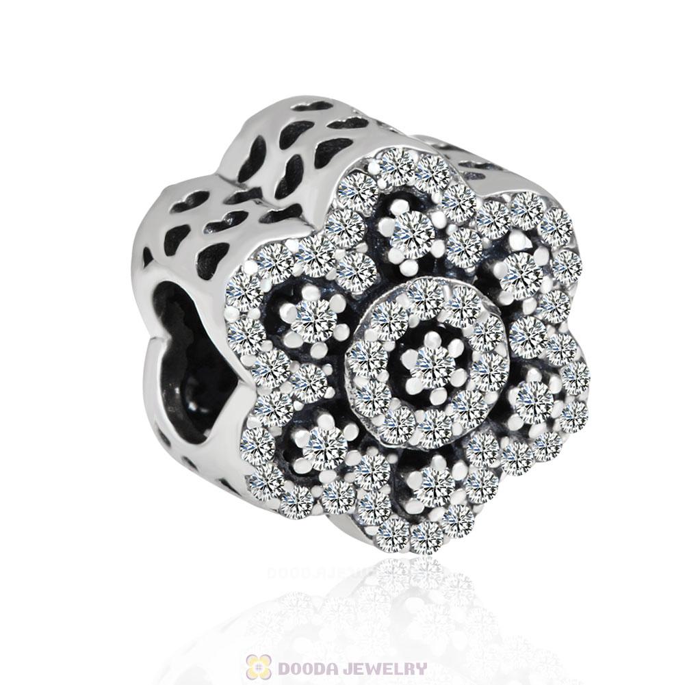 Shine Christmas Snowflake Charms with White Zircon