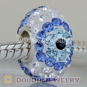 Fashion Jewelry Silver Charms with 90 pcs crystal rhinestones