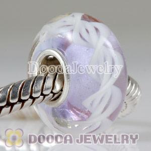 Environmental Material Murano Glass Rope Beads with 925 sterling silver single core
