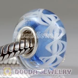 Environmental Material Murano Glass Rope Beads with 925 sterling silver single core