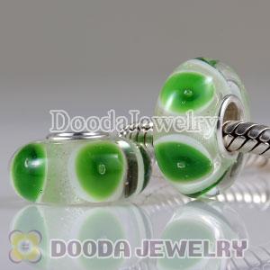 Environmental Material Glass Beads with 925 sterling silver single core