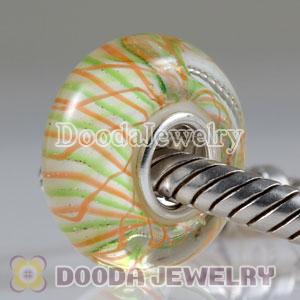 Environmental Material Glass Beads with 925 sterling silver single core