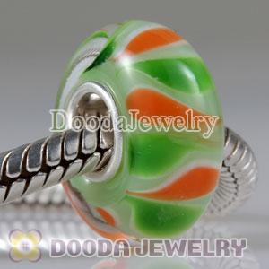 Environmental Material Glass Beads with 925 sterling silver single core