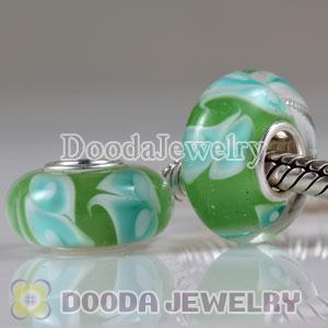 Environmental Material Glass Beads with 925 sterling silver single core