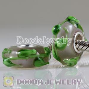 Environmental Material Glass Beads with 925 sterling silver single core