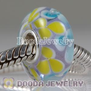 Environmental Material Glass Beads with 925 sterling silver single core