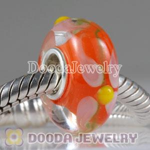 Environmental Material Glass Beads with 925 sterling silver single core
