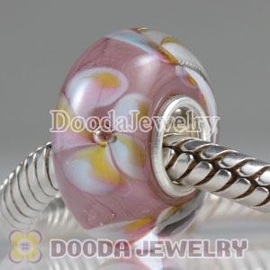 Environmental Material Glass Beads with 925 sterling silver single core