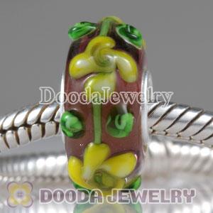 Environmental Material European Murano Glass Beads with 925 Stamped