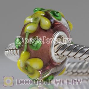 Environmental Material Glass Beads with 925 sterling silver single core