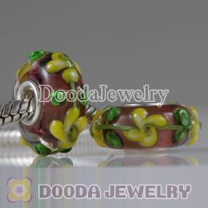 Environmental Material European Murano Glass Beads with 925 Stamped