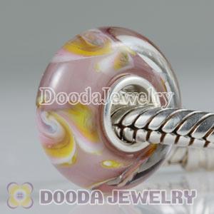 Environmental Material Glass Beads with 925 sterling silver single core