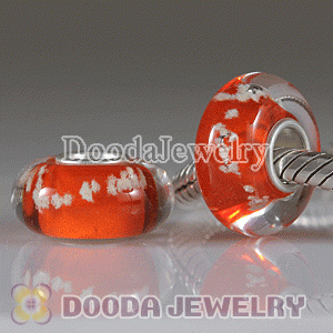 Environmental Material Xmas light Glass Beads with 925 sterling silver single core