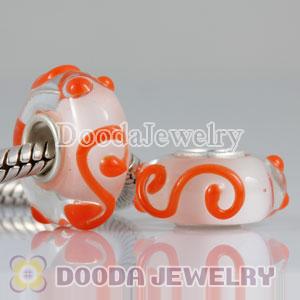 Environmental Murano Glass Beads with 925 sterling silver single core