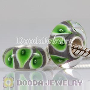 Environmental Murano Glass Beads with 925 sterling silver single core