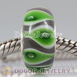 Environmental Murano SimStars Style Glass Beads with 925 Stamped