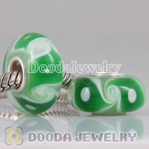 Environmental Murano Glass Beads with 925 sterling silver single core