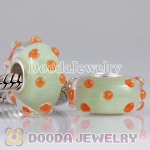 Environmental Murano Glass Beads with 925 sterling silver single core