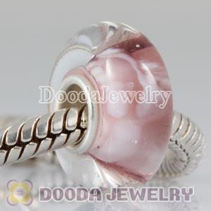 Environmental Murano Glass Beads with 925 sterling silver single core