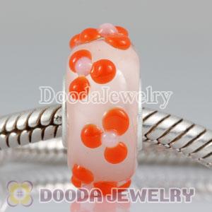 Environmental Murano bighole Jewelry Style Glass Beads with 925 Stamped