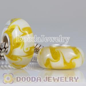 Environmental Murano Glass Beads with 925 sterling silver single core