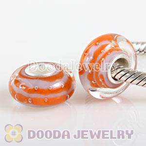 Environmental Murano Glass Beads with 925 sterling silver single core