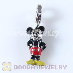Sterling Silver Tscharm Jewelry Charms Enamel Mickey
