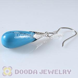 925 Sterling Silver Charm Earring Drop Turquoise Stone